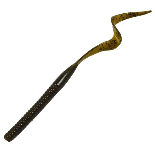 Ribbon Tail Worm 6"- Green Pumpkin / Watermelon Laminate (10-Pack) — soft plastic fishing bait