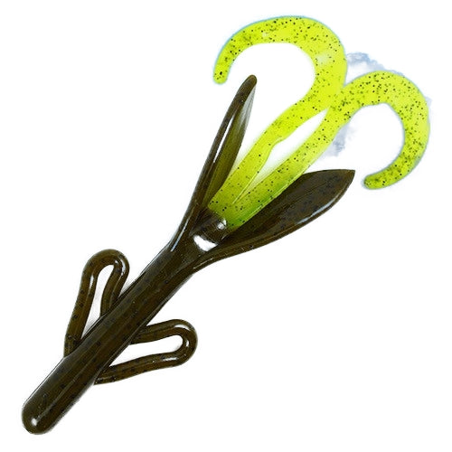 Brush Pig  -  Green Pumpkin / Chartreuse Tail